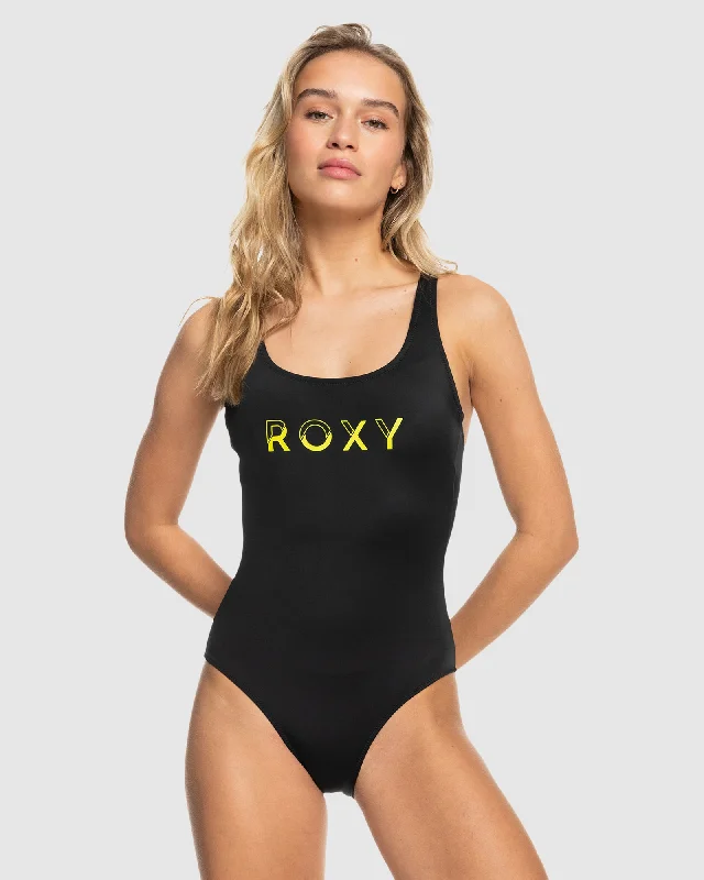 Womens Roxy Active Sd Basic 1 Pce One Piece Swim High-Waisted Swim Bottoms