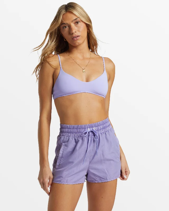 Sol Searcher New Elastic Waist Swim Trunks - Purple Punch High-Waisted Swimwear