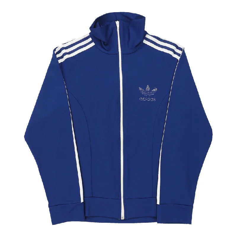 Adidas Track Jacket - Small Blue Polyester Faux Fur Jacket Real Fur Jacket Shearling Jacket