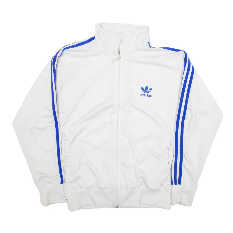 ADIDAS Track Jacket White Womens XL Wool Fabric Cashmere Fabric Tweed Fabric