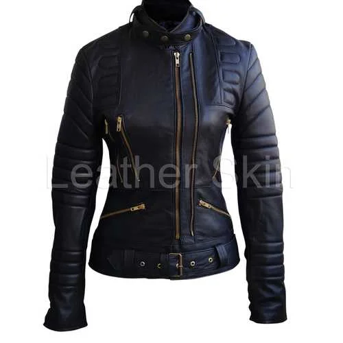 Women Black Leather Jacket Mesh Jacket Canvas Jacket Denim Jacket