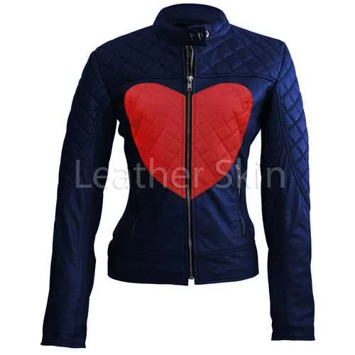 Women Leather Jacket Collared Jacket Crew Neck Jacket Turtle Neck Jacket