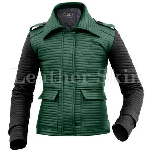 Women Leather Jacket Toggled Jacket Drawstring Jacket Belted Jacket