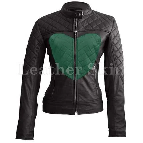 Women Love Leather Jacket V-Neck Jacket Boat Neck Jacket Square Neck Jacket