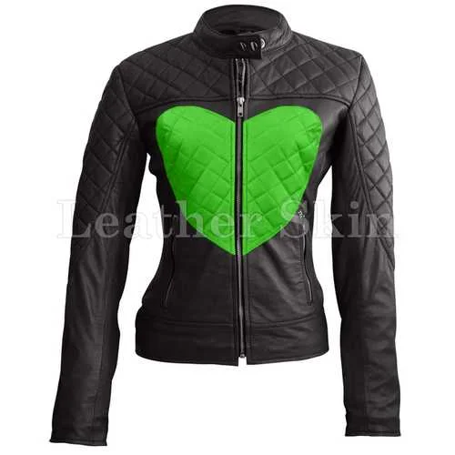 Women Love Leather Jacket Toggled Jacket Drawstring Jacket Belted Jacket