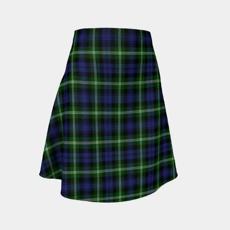 Baillie Modern Tartan Flared Skirt chiffon skirt flowing