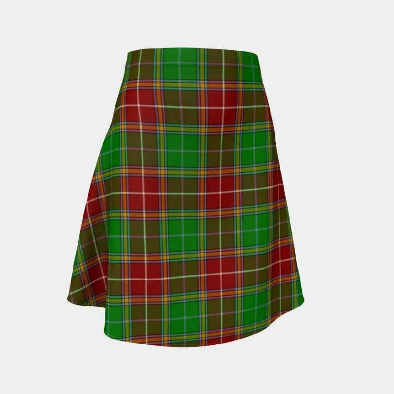 Baxter Modern Tartan Flared Skirt ruffled skirt detail