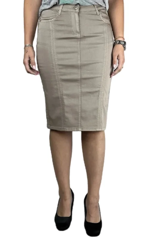 Beige Twill Skirt Style 227/4 1B wool skirt warm