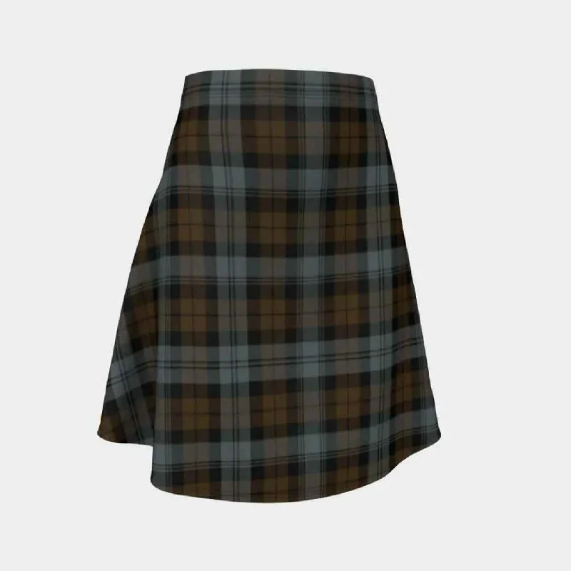 BlackWatch Weathered Tartan Flared Skirt wool skirt warm