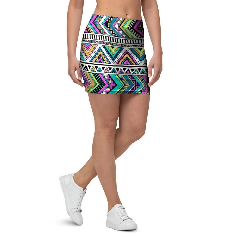 Indian Aztec Mini Skirt chiffon skirt delicate