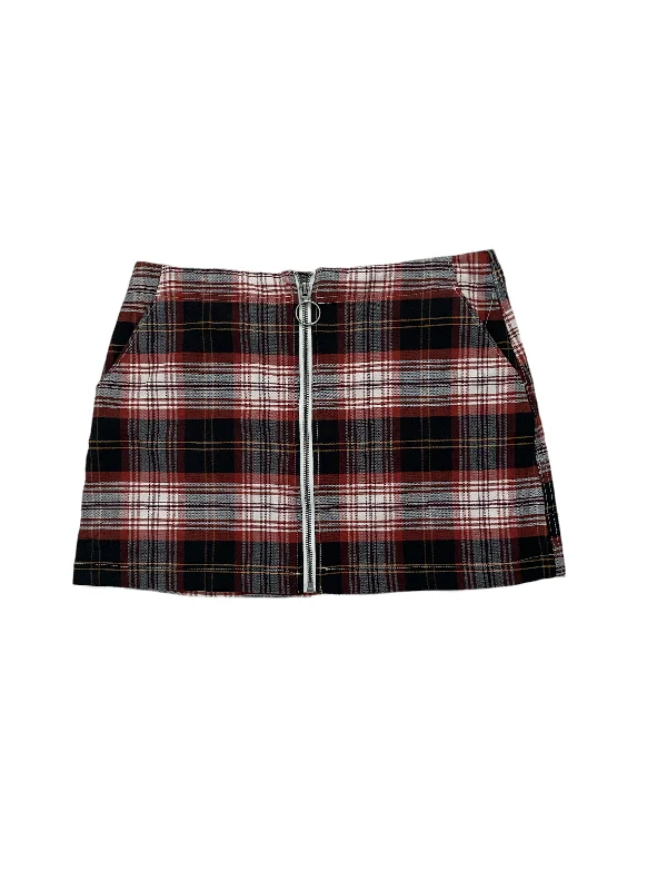 1990's Plaid Mini Skirt denim skirt durable