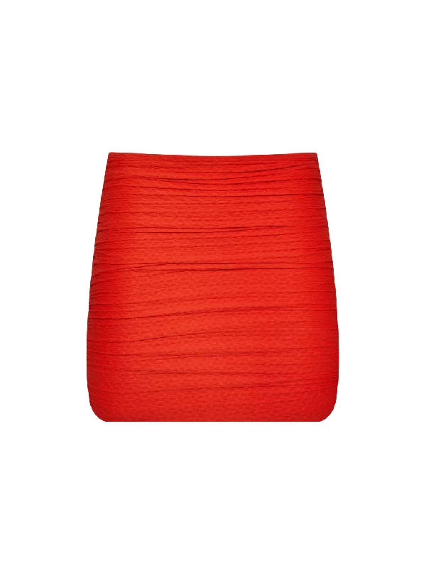 The Twiggy Miniskirt – Grapefruit (Embossed) maxi skirt elegant