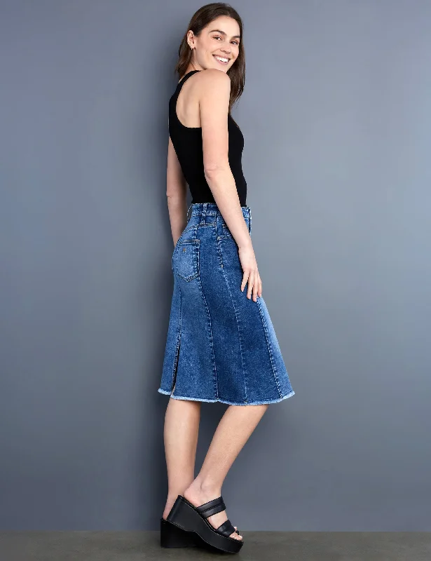 Two Tone Short Jean Skirt low waist skirt